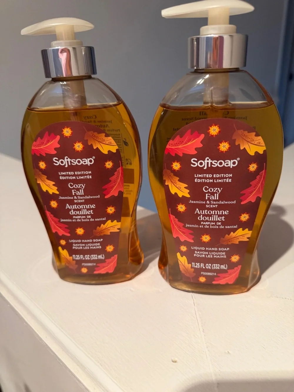Cozy Fall Liquid Hand Soap - Jasmine & Sandalwood (Amber) set of 2